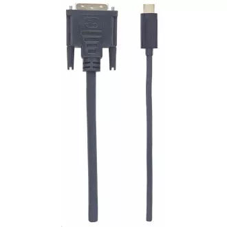 Manhattan USB-C auf DVI Kabel, 2m, schwarz Manhattan USB-C auf DVI Kabel, 2m, schwarz
