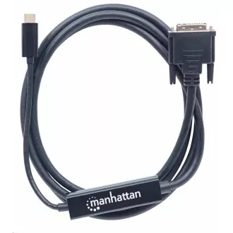 Manhattan USB-C auf DVI Kabel, 2m, schwarz Manhattan USB-C auf DVI Kabel, 2m, schwarz