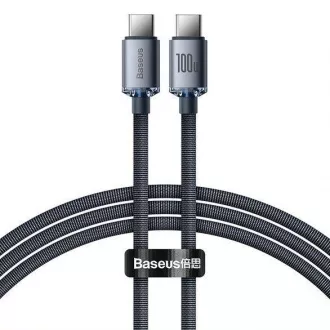 Baseus Crystal Shine Series USB-C / USB-C 100W 1, 2m Lade-/Datenkabel, schwarz