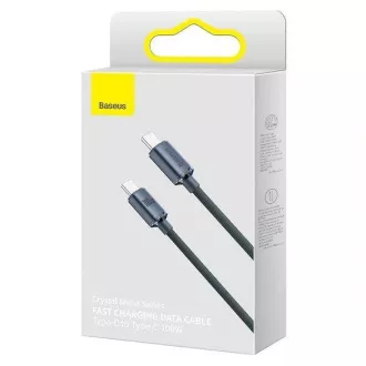 Baseus Crystal Shine Series USB-C / USB-C 100W 1, 2m Lade-/Datenkabel, schwarz