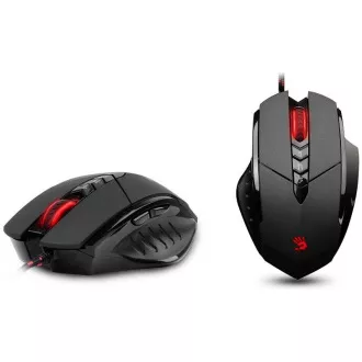 A4tech BLOODY V7 Gaming-Maus, bis zu 3200 DPI, V-Track-Technologie, 160 KB Speicher, USB, CORE 2, Metallpads