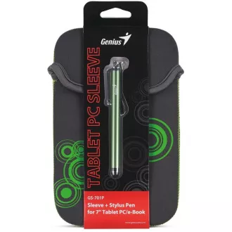 GENIUS GS-701P, Bundle Case für 7" Tablet PC schwarz + Touchpen blau