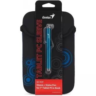 GENIUS GS-701P, Bundle Case für 7" Tablet PC schwarz + Touchpen blau