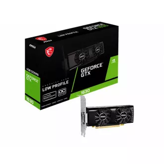 MSI VGA NVIDIA GeForce GTX 1630 4GT LP OC, GTX 1630, 4GB GDDR6, 1xDP, 1xHDMI, 1xDVI