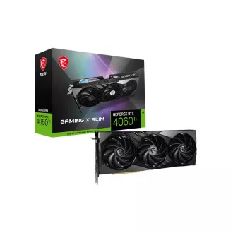 MSI VGA NVIDIA GeForce RTX 4060 Ti GAMING X SLIM 8G, 8G GDDR6, 3xDP, 1xHDMI MSI VGA NVIDIA GeForce RTX 4060 Ti GAMING X SLIM 8G, 8G GDDR6, 3xDP, 1xHDMI