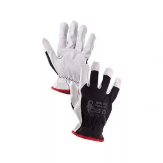 Kombihandschuhe TECHNIK PLUS, schwarz-weiß, Größe 08