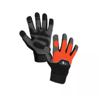 PUNO Handschuhe, kombiniert, orange-schwarz, Gr. 10