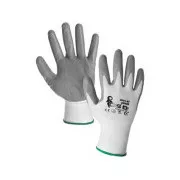 Beschichtete Handschuhe ABRAK, weiß-grau, Größe 07
