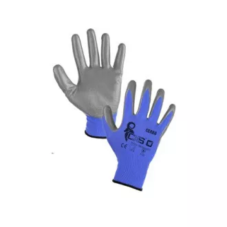 CXS CERRO Handschuhe, nitrilgetränkt, blau-grau, Größe 8
