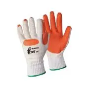 Handschuhe CXS BLANCHE, latexbeschichtet, weiß-orange, Größe 09