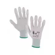 Handschuhe SOLO, Polyurethan getaucht, weiß, Größe 08