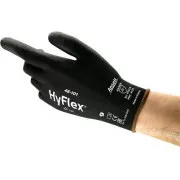 Beschichtete Handschuhe ANSELL HYFLEX 48-101, schwarz, Größe 07