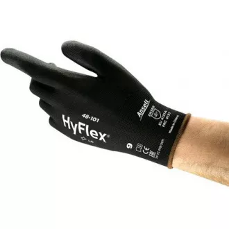 Beschichtete Handschuhe ANSELL HYFLEX 48-101, schwarz, Größe 07 Beschichtete Handschuhe ANSELL HYFLEX 48-101, schwarz, Größe 07
