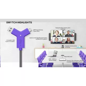 Logitech SWYTCH für RALLY, MeetUp, GROUP und andere USB-Konferenzkameras Logitech SWYTCH für RALLY, MeetUp, GROUP und andere USB-Konferenzkameras