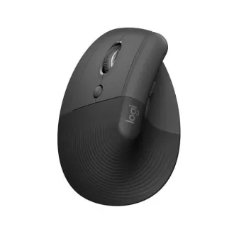 Logitech Lift Vertical Ergonomic Mouse for Business, Linkshänder, 2.4GHZ/BT, graphit/schwarz