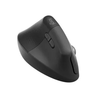 Logitech Lift Vertical Ergonomic Mouse for Business, Linkshänder, 2.4GHZ/BT, graphit/schwarz