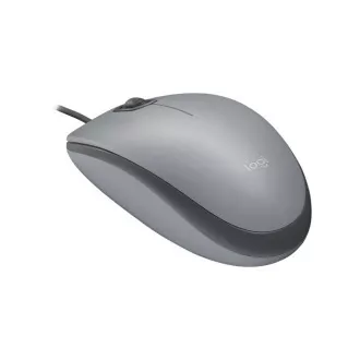 Logitech Maus Corded M110 geräuschlos, grau, EMEA