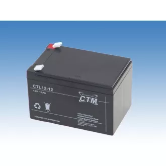 Batterie - CTM CTL 12-12L (12V/12Ah - Faston 250), Lebensdauer 10-12Jahre Batterie - CTM CTL 12-12L (12V/12Ah - Faston 250), Lebensdauer 10-12Jahre