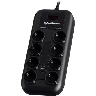CyberPower Surge Buster ™ 8 Steckdosen, 2xUSB, 1,8m, Neu