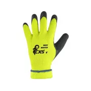 CXS ROXY WINTER Handschuhe, Winter, Latex getaucht, schwarz-gelb, Gr. 10