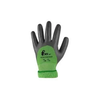 Handschuhe CXS DOUBLE ROXY WINTER, Winterhandschuhe, mit Nitril beschichtet, schwarz-grün, Größe 10