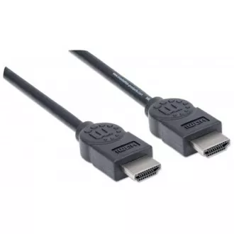 MANHATTAN Kabel High Speed HDMI 4K, 3D, Stecker auf Stecker, geschirmt, schwarz, 1, 8m