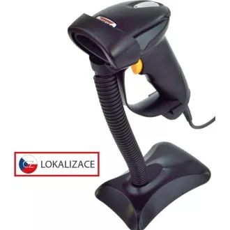 Virtuos CCD-Reader HT-310A Long Range, USB (Tastatur / RS232), Standfuß, schwarz