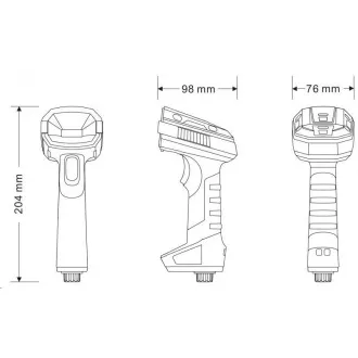 Virtuos CCD 2D DPM Industrieleser HT-880DPM, USB, dunkelgrau Virtuos CCD 2D DPM Industrieleser HT-880DPM, USB, dunkelgrau