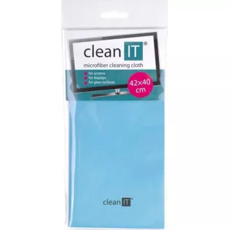 CLEAN IT Mikrofaser-Reinigungstuch groß 42x40 cm blau