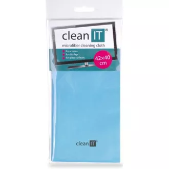 CLEAN IT Mikrofaser-Reinigungstuch groß 42x40 cm blau