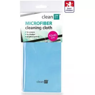 CLEAN IT Mikrofaser-Reinigungstuch groß 42x40 cm blau