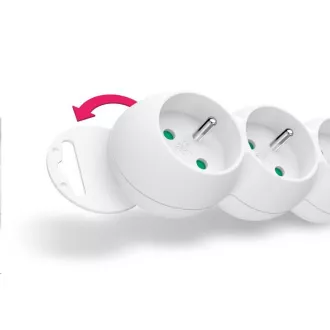 CONNECT IT Verlängerungskabel 230 V, 3 Steckdosen, 1, 5 m, mit Schalter (weiß)