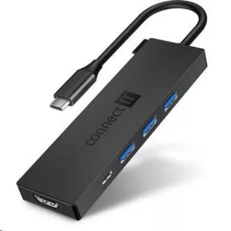 CONNECT IT USB-C Hub, 5in1 (USB-C, 3xUSB-A, HDMI), extern, Anthrazit