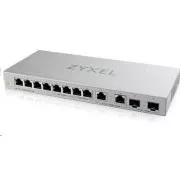 Zyxel XGS1010-12 12-Port Gigabit Switch, 8x Gigabit RJ45, 2x 2, 5GbE RJ45, 2x SFP