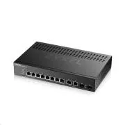 Zyxel GS2220-10 10-Port L2 Managed Gigabit Switch, 8x gigabit RJ45, 2x gigabit RJ45/SFP