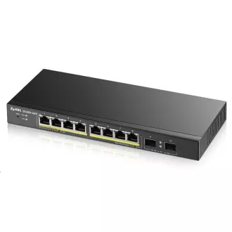 Zyxel GS1900-10HP v2 10-Port Desktop Gigabit Web Smart PoE Switch, 8x Gigabit PoE RJ45, 2x SFP, 70W PoE Budget, lüfterlos Zyxel GS1900-10HP v2 10-Port Desktop Gigabit Web Smart PoE Switch, 8x Gigabit PoE RJ45, 2x SFP, 70W PoE Budget, lüfterlos