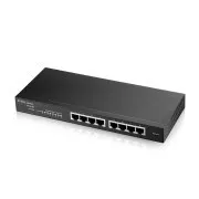 Zyxel GS1915-8 8-Port Gigabit Web Smart Switch, 8x Gigabit RJ45, lüfterlos