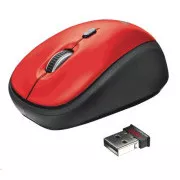 TRUST Yvi Wireless Mouse - rot, rot, USB, kabellos