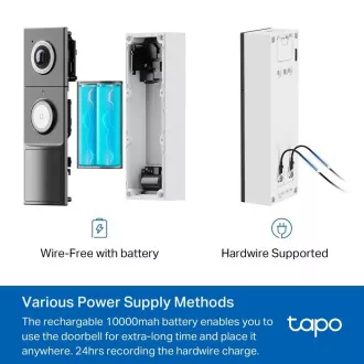 TP-Link Tapo D235 Smart Video Türklingel (5MP, 2K, WiFi, IR 10m, microSD) TP-Link Tapo D235 Smart Video Türklingel (5MP, 2K, WiFi, IR 10m, microSD)