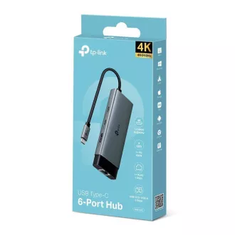 TP-Link UH6120C USB-C Hub 6in1 (2xUSB3.2Gen1, 1xUSB-C3.2Gen1, 1xGbE, 1xHDMI, PD 100W)