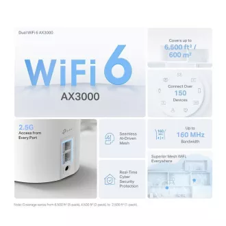 TP-Link Deco X50 Pro(3er-Pack) WiFi6 Mesh (AX3000, 2, 4GHz/5GHz, 2x2, 5GbELAN/WAN) TP-Link Deco X50 Pro(3er-Pack) WiFi6 Mesh (AX3000, 2, 4GHz/5GHz, 2x2, 5GbELAN/WAN)