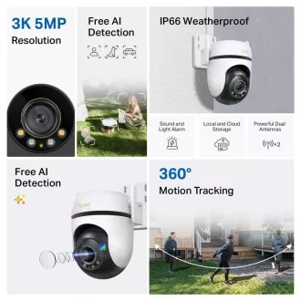 TP-Link Tapo C530WS Outdoor-Kamera für den Außenbereich (5MP, 3K 1620p, WiFi, IR 30m, microSD-Karte) TP-Link Tapo C530WS Outdoor-Kamera für den Außenbereich (5MP, 3K 1620p, WiFi, IR 30m, microSD-Karte)