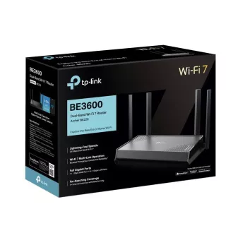 TP-Link Archer BE220 EasyMesh WiFi7-Router (BE3600, 2, 4GHz/5GHz, 1xGbEWAN, 4xGbELAN)