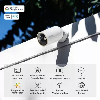 TP-Link Tapo C460 Außenkamera (8MP, 4K, 2160p, IR 15m, WiFi, micro SD-Karte, IP66)