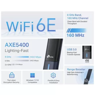 TP-Link Archer TXE70UH WiFi6E USB-Adapter (AXE5400, 2, 4GHz/5GHz/6GHz) TP-Link Archer TXE70UH WiFi6E USB-Adapter (AXE5400, 2, 4GHz/5GHz/6GHz)