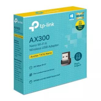 TP-Link Archer TX1U Nano WiFi6 USB Adapter (AX300, 2, 4GHz/5GHz, USB2.0)