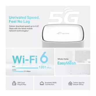 TP-Link Archer NX500 EasyMesh WiFi6 5G, 4G LTE Router (AX3000, 2, 4GHz/5GHz, 2xGbELAN, 1xGbELAN/WAN, 5G, 4G LTE, 1xnanoSIM) TP-Link Archer NX500 EasyMesh WiFi6 5G, 4G LTE Router (AX3000, 2, 4GHz/5GHz, 2xGbELAN, 1xGbELAN/WAN, 5G, 4G LTE, 1xnanoSIM)