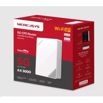 Mercusys MB520-5G WiFi6 EasyMesh Router (AX3000, 5G, 4G LTE, 2, 4GHz/5GHz, 1x2, 5GbE LAN/WAN, 1xGbE LAN, 1xRJ11, 1xnanoSIM) Mercusys MB520-5G WiFi6 EasyMesh Router (AX3000, 5G, 4G LTE, 2, 4GHz/5GHz, 1x2, 5GbE LAN/WAN, 1xGbE LAN, 1xRJ11, 1xnanoSIM)