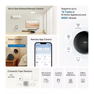 TP-Link Tapo H110 WiFi Smart Infrared IoT Hub Tapo (2, 4GHz, BT, Matter zertifiziert) TP-Link Tapo H110 WiFi Smart Infrared IoT Hub Tapo (2, 4GHz, BT, Matter zertifiziert)