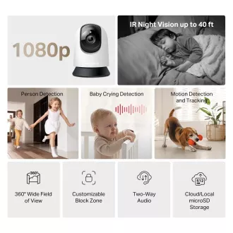 MERCUSYS MC200 Heim-/Innenkamera (2MP, Full HD 1080p, IR 12m, WiFi, microSD)